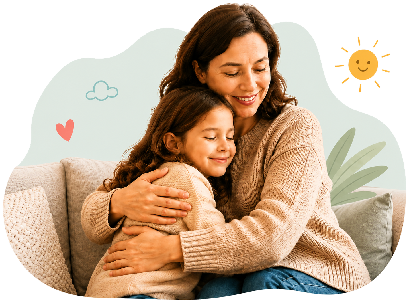 Parent and child in a calm supportive moment